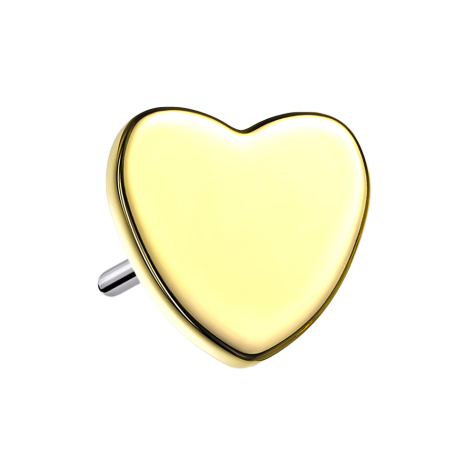 Cuore senza filettatura placcato oro