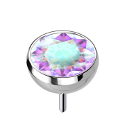 Demi-sphère argentée sans filetage avec...