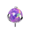 Threadless silver ball set with violet opal