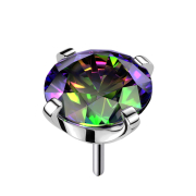 Sans filetage, argenté, serti de cristaux...