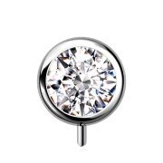 Cylindre sans filetage argenté, façade...