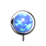 Cilindro senza filettatura argento anteriore Blu opale