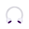 Micro Circular Barbell transparent with two balls crystal violet