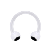 Micro Circular Barbell transparent avec deux boules de...