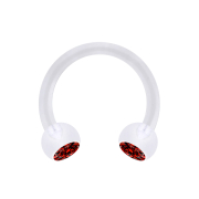 Micro Circular Barbell transparent avec deux boules de...