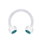 Micro Circular Barbell trasparente con due sfere crystal aqua