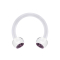 Micro Circular Barbell trasparente con due sfere in cristallo viola chiaro