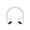 Micro Circular Barbell trasparente con due sfere crystal violet