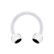 Micro Circular Barbell trasparente con due sfere di...