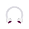 Micro Circular Barbell trasparente con due sfere di cristallo fucsia
