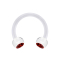Micro Circular Barbell trasparente con due sfere di cristallo rosse