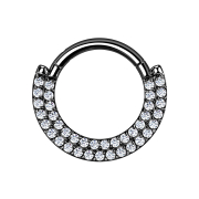 Micro Segmentring klappbar schwarz Schild doppel front...