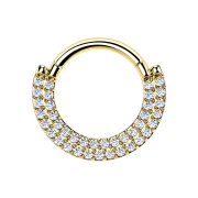 Micro segment ring, foldable, gold-plated, double front...