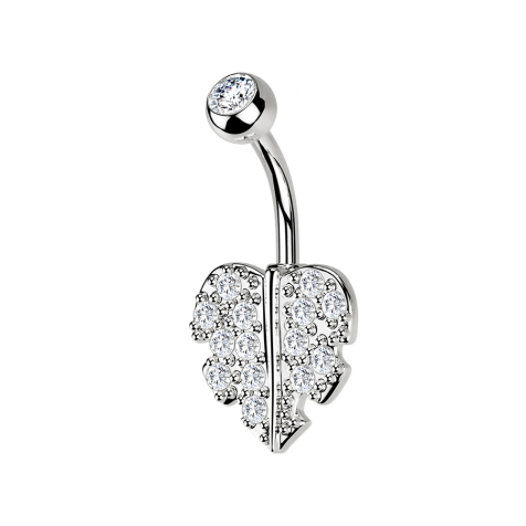 Banana silver heart leaf with crystals