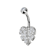 Banana silver heart leaf with crystals