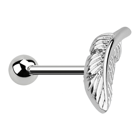 Micro Barbell argent avec boule et ressort à gauche