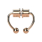 Faux septum aimant or rose Circular Barbell avec deux boules