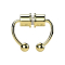 Faux septum magnétique doré Circular Barbell avec deux boules