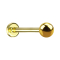 Micro labret placcato oro con sfera
