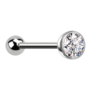 Micro Threadless Barbell silver with ball and ball with...