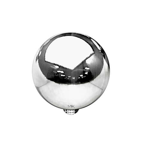 Sfera dancora dermica in oro bianco 14k
