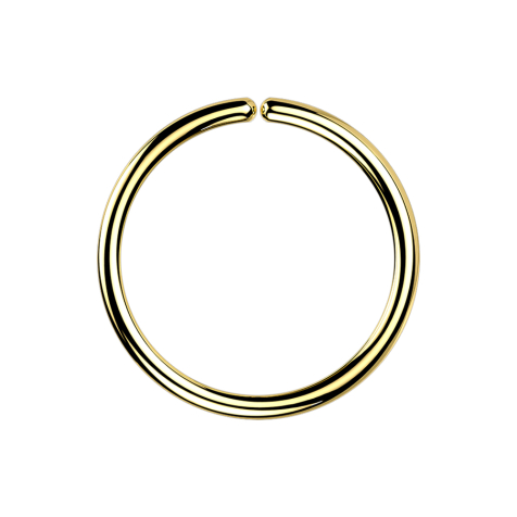 Gold-plated micro piercing ring with titanium coating