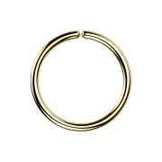 Gold-plated micro piercing ring with titanium coating