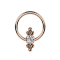Ball Closure Ring rosegold Scheibe Kristall und Kugeln