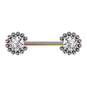 Palline solari colorate Threadless Barbell con cristalli...