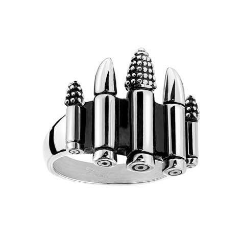 Ring silver five cartridges