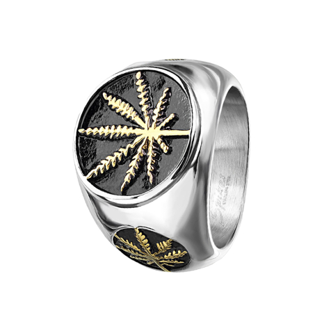 Ring silber Hanfblatt