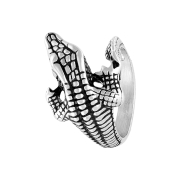 Ring silber Aligator