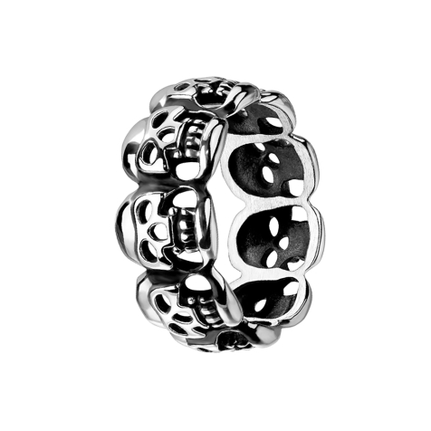 Bague argent en crâne