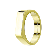 Ring gold-plated square flat thin
