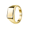 Ring gold-plated square flat