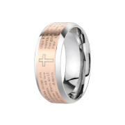 Ring silber Vaterunser rosegold