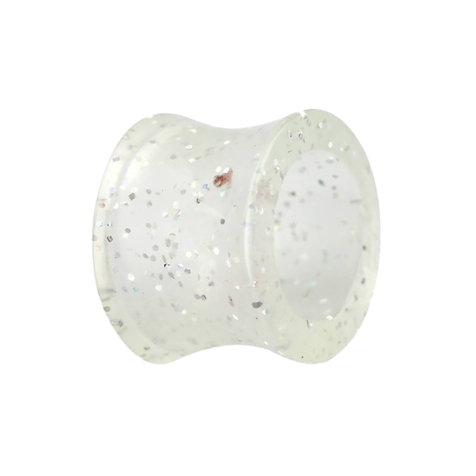 Tunnel svasato trasparente glitter "Glow"