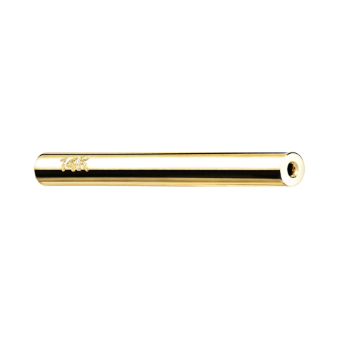 Barre Threadless Barbell en or 14k