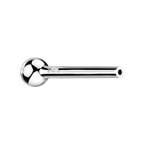 Micro Threadless Barbell-Stab 14k weissgold mit Kugel