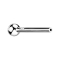Micro threadless barbell bar 14k white gold with ball