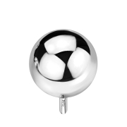 Threadless ball 14k white gold