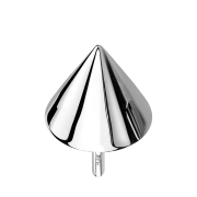 Threadless Cone 14k white gold