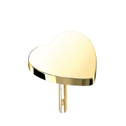 Threadless Herz 14k gold