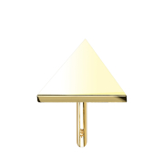 Threadless triangle en or 14k