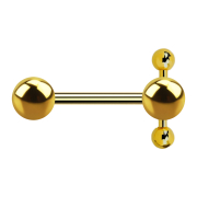 Barbell vergoldet Spinner mit Kugel und Kugel mit Barbell