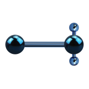 Barbell dark blue Spinner with ball and ball with barbell