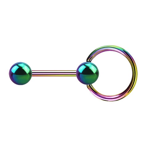 Barbell colorato con palla e anello di chiusura