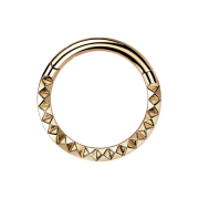 Micro anneau segment pliable or rose motif angulaire