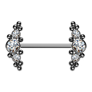 Barbell sans filetage argenté au centre avec...