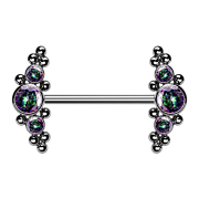 Barbell sans filetage argenté au centre avec...